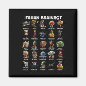 Italiaanse Brain Rot Italiaanse Hersenrot Grappige Magneet (Voorkant)