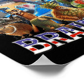 Italiaanse Brainrot Big Meme 4th of July Flag Foot Poster (Hoek)