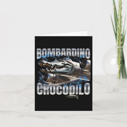 Italiaanse Brainrot Bombardino Crocodilo Kaart (Voorkant)