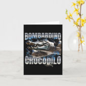 Italiaanse Brainrot Bombardino Crocodilo Kaart (Gele Bloem)