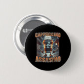 Italiaanse Brainrot Cappuccino Ino Ronde Button 5,7 Cm (Voorkant /achterkant)