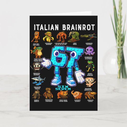 Italiaanse Brainrot Grappige 67 Meme Verjaardagsde Kaart (Voorkant)