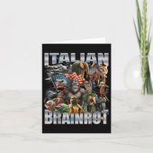 Italiaanse Brainrot Grote Meme 4 juli Vlag Voet  Kaart (Voorkant)