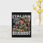 Italiaanse Brainrot Grote Meme 4 juli Vlag Voet  Kaart (Gele Bloem)