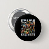 Italiaanse Brainrot Grote Meme 4 juli Vlag Voet Ronde Button 5,7 Cm (Voorkant /achterkant)