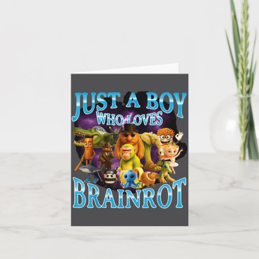 Italiaanse Brainrot Liefhebber Meme Internet Illus Kaart (Voorkant)