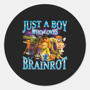 Italiaanse Brainrot Liefhebber Meme Internet Ronde Sticker