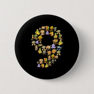 Italiaanse brainrot meme 9e verjaardagsfeest 9 jaa ronde button 5,7 cm
