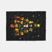 Italiaanse Brainrot Meme Kerstboom Brain Rot Kerst Fleece Deken (Voorkant (Horizontaal))