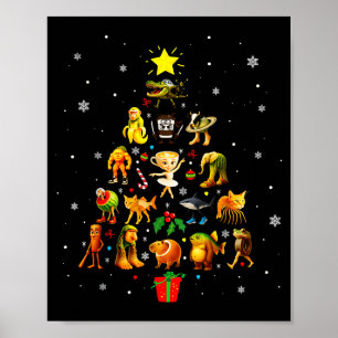 Italiaanse Brainrot Meme Kerstboom Brain Rot Kerst Poster