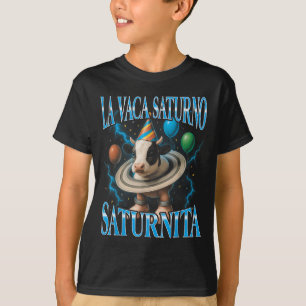 Italiaanse Brainrot Meme La Vaca Saturno Saturnita T-shirt