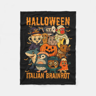 Italiaanse Brainrot Meme-personages Halloween-kost Fleece Deken