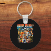 Italiaanse Brainrot-personages Funny Meme Populair Sleutelhanger (Voorkant)