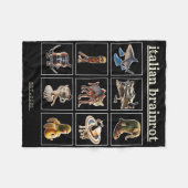 Italiaanse Brainrot-personages Meme Gen Z Funny Hu Fleece Deken (Voorkant (Horizontaal))