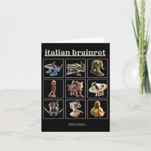 Italiaanse Brainrot-personages Meme Gen Z Funny Hu Kaart