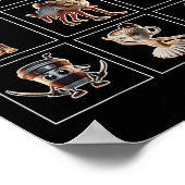 Italiaanse Brainrot-personages Meme Gen Z Funny Hu Poster (Hoek)