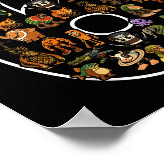 Italiaanse Brainrot Verjaardag 6 Leeftijd Meme 6e  Poster (Hoek)