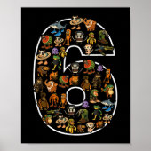 Italiaanse Brainrot Verjaardag 6 Leeftijd Meme 6e  Poster (Voorkant)