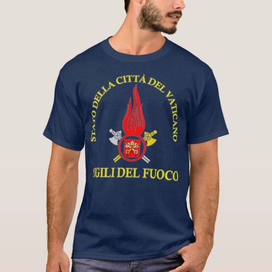 Italiaanse brandweerman Vigili del Fuoco Vaticaan T-shirt (Voorkant)