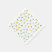 Italiaanse bruidsdouche in citroenblauw servet (Hoek)