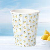 Italiaanse bruidsdouche met citroenblauw thema papieren bekers
