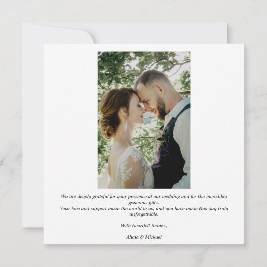 Italiaanse bruiloft aan het Comomeer Bedankkaart (Achterkant)