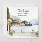 Italiaanse bruiloft aan het Comomeer Bedankkaart (Voorkant)
