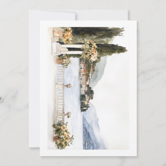 Italiaanse bruiloft aan het Comomeer Save The Date (Achterkant)