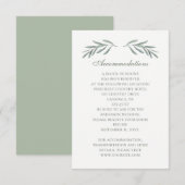 Italiaanse bruiloft accommodaties. Eenvoudige deta Informatiekaartje (Voorkant / Achterkant)