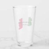 Italiaanse bruiloft achternaam aangepaste vlag kle glas (Achterkant)