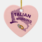 Italiaanse bruiloft keramisch ornament (Voorkant)