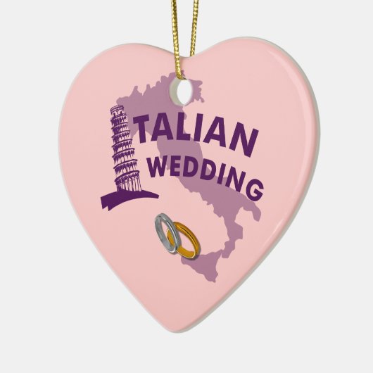 Italiaanse bruiloft keramisch ornament (Links)