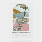 Italiaanse bruiloft welkom acryl bord (Voorkant)