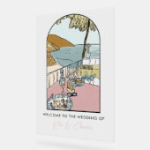 Italiaanse bruiloft welkom acryl bord (Hoek)