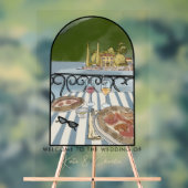 Italiaanse bruiloft welkom acryl bord (Neutraal)