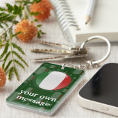 Italiaanse Bubble-vlag Sleutelhanger (Voorkant Rechts)