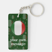 Italiaanse Bubble-vlag Sleutelhanger (achterkant)