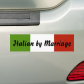 Italiaanse bumpersticker door huwelijk (Op auto)