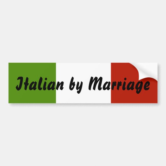 Italiaanse bumpersticker door huwelijk (Voorkant)