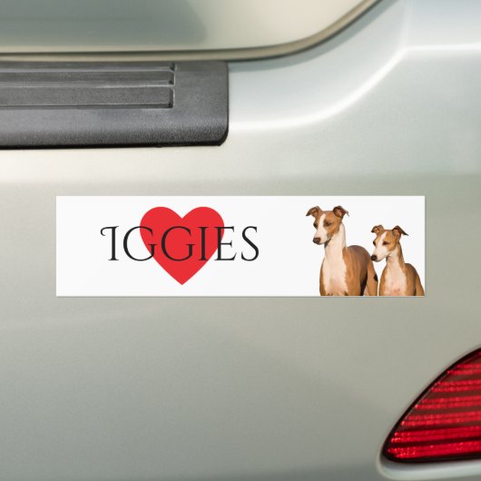 Italiaanse Bumpersticker Greyhounds (Op auto)