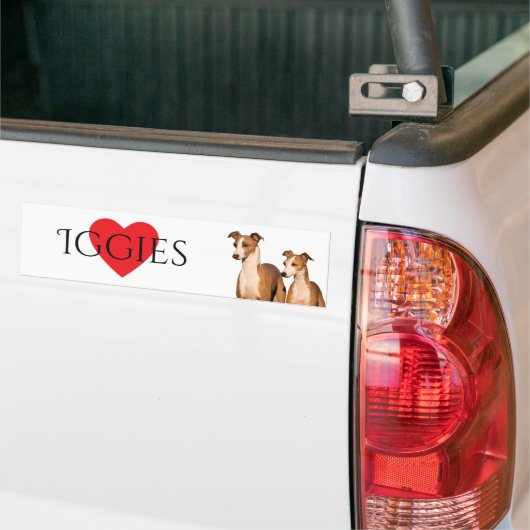 Italiaanse Bumpersticker Greyhounds (Op Truck)