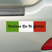 Italiaanse bumpersticker 'Italiaans is beter' (Op auto)