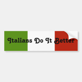 Italiaanse bumpersticker 'Italiaans is beter'
