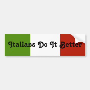 Italiaanse bumpersticker 'Italiaans is beter'