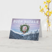 * Italiaanse Buon Natale kerst Kaart (Gele Bloem)