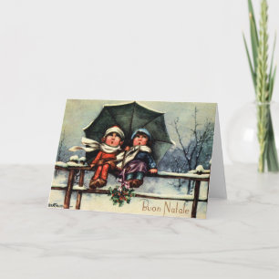 Italiaanse Buon Natale kerst Kaart