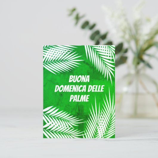 Italiaanse Buona Domenica delle Palme Zondag Feestdagenkaart (Staand voorkant)