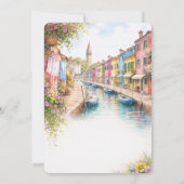Italiaanse Burano That’s Amore Bruiloftsfeest Kaart (Achterkant)