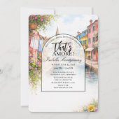 Italiaanse Burano That’s Amore Bruiloftsfeest Kaart (Voorkant)