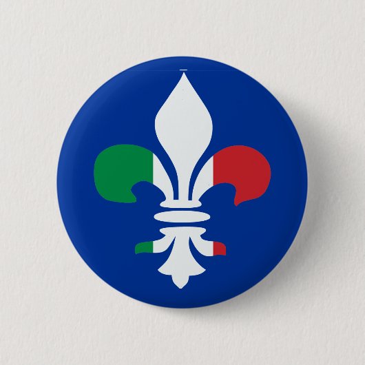 Italiaanse Button Fleur de Lis (Voorkant)